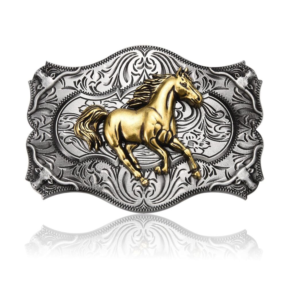 4283 Western Cowboy Horse Rodeo Belt Buckle , Thanksgiving Halloween